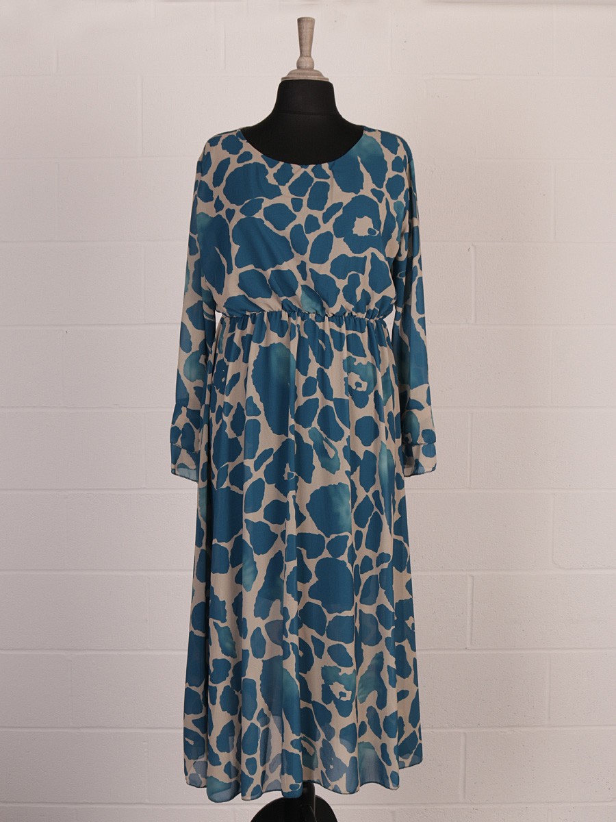 Giraffe print maxi dress shop