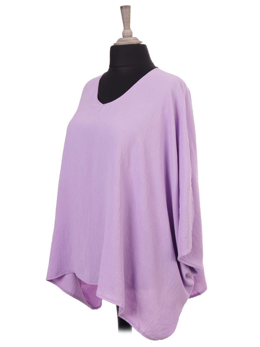 Italian Made V-neck Batwing Tunic Top