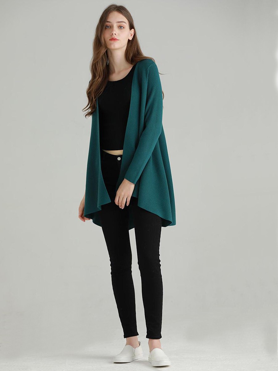 Ribbed waterfall cardigan store