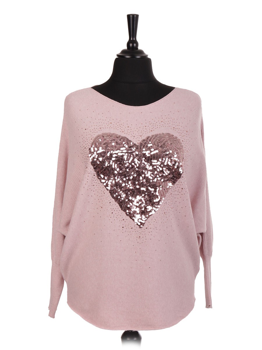 Sequin discount heart jumper