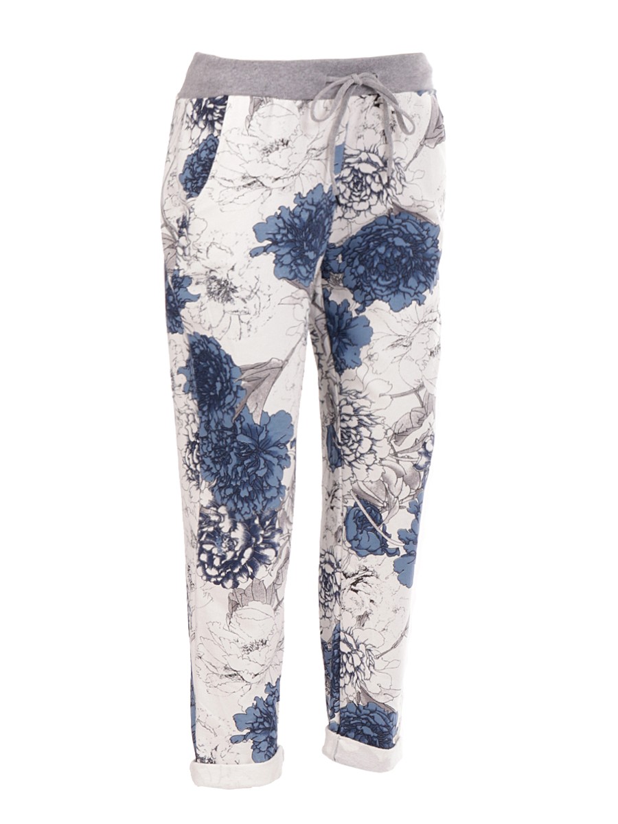 Made in Italy Wholesale Floral Trouser