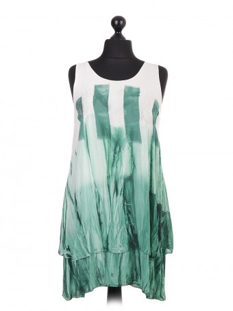 Italian Tie and Dye Two Layered Sleeveless Tops