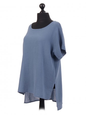 Italian Batwing Dip Hem Baggy Top