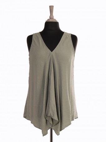 Italian Asymmetric Hem Flared Top