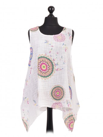 Italian Aztec Print Tunic Top