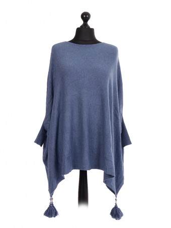 Italian Batwing Tassels Poncho