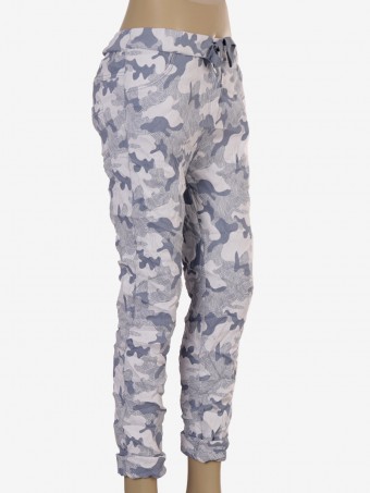 Italian Camouflage Embossed Magic Pants