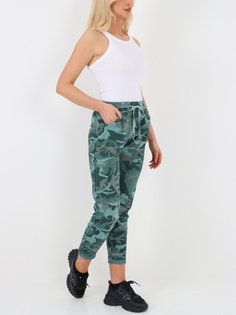 Italian Camouflage Print Magic Pants