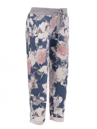 Italian Cotton Floral Print Trouser