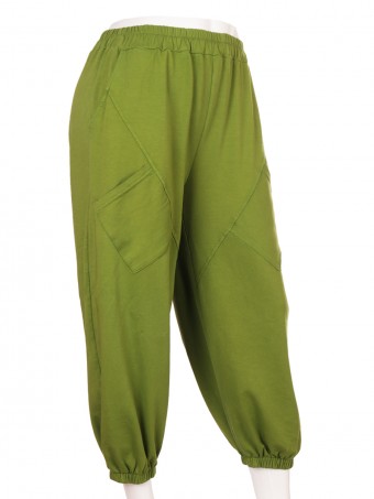 Italian Diagonal Pockets Detail Cuffed Trousers