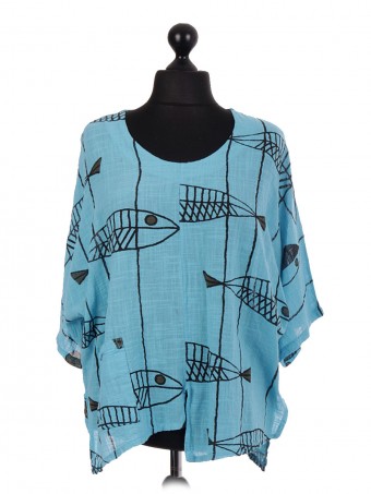 Italian Fish Print Top