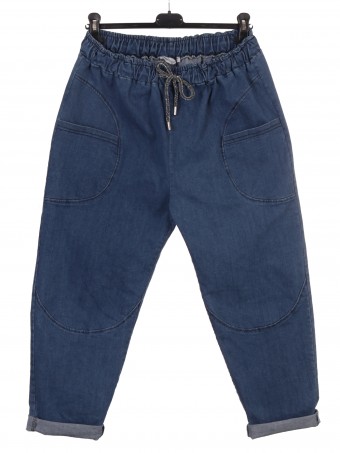 Italian Front Pockets Detail Regular Fit Denim Trousers