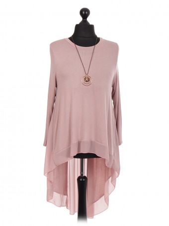 Italian High Low Chiffon Hem Dress