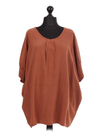 Italian Pleated Batwing Top