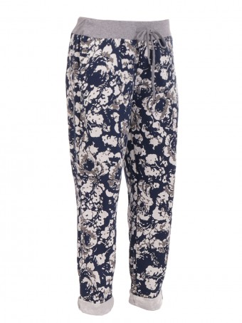 Italian Printed Cotton Trouser