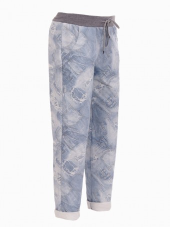 Italian Printed Cotton Trouser