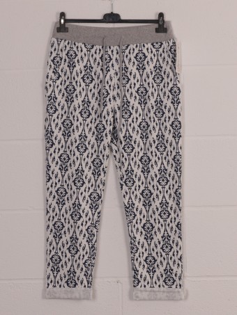 Italian Printed Cotton Trousers