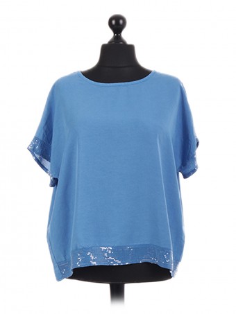 Italian Sequinned Oversized Slouch Top