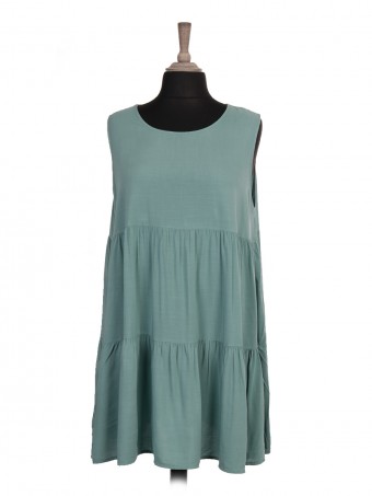 Italian sleeveless Tiered Top