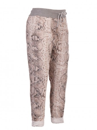 Italian Snake Skin Print Cotton Trouser