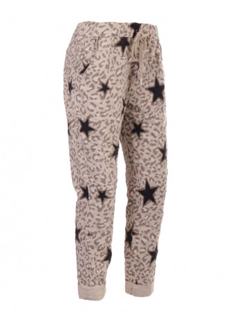 Italian Star & Leopard Print Magic Pants