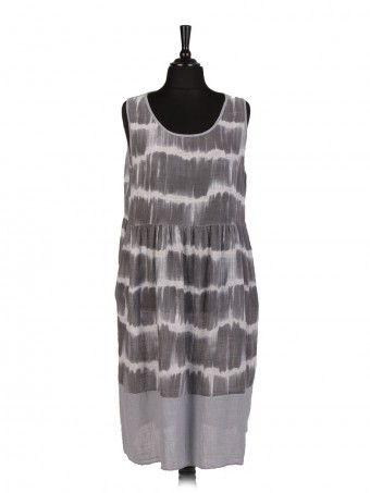 Italian Tie & Dye Lagenlook Pleated Dress