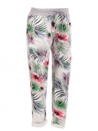 Italian Tropical Print Cotton Trouser