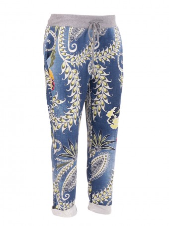 Large Italian Floral Printed Trouser