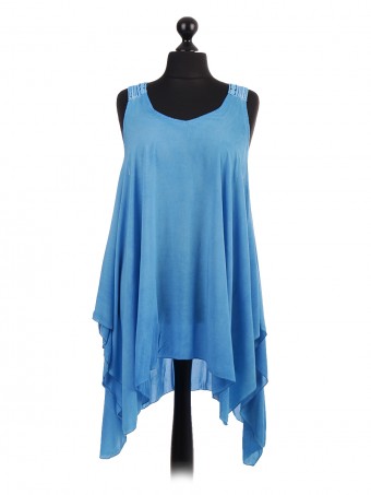 Italian Crotchet Shoulder & Back Quirky Tunic Top