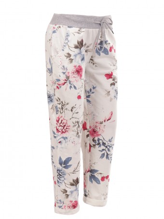 Italian Cotton Floral Print Trouser