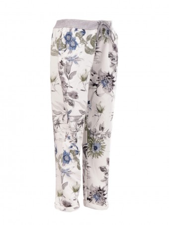 Large Italian Floral Printed Printed Trouser