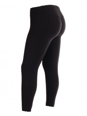 Plus Size Women High Waist Ruched Butt Jacquard Leggings