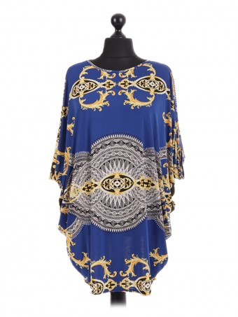 Printed Batwing Top