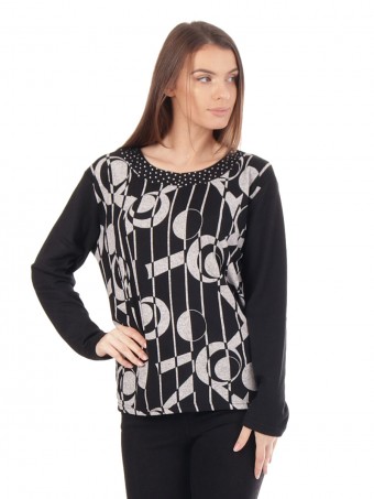 Printed Loose Jumper Top