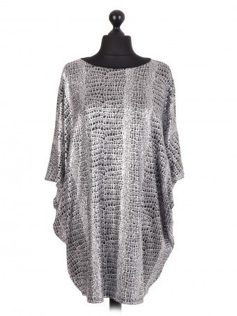 Snake Skin Shimmery Batwing Top