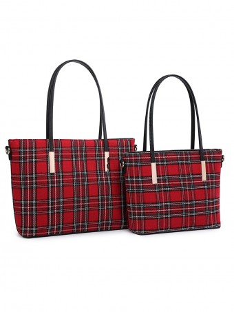 Tartan Tweed Hand Bag