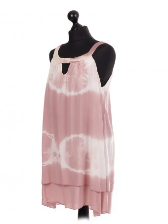 Italian Two Layered Tie Dye Halterneck Tunic