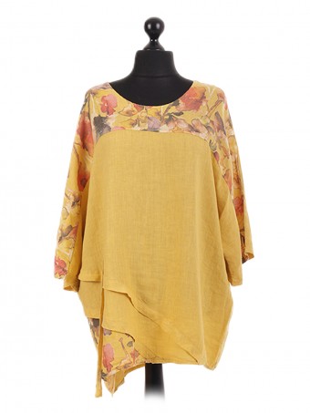 Italian Floral Yolk Batwing Top