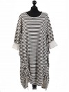 Italian Stripy Tunic Dress with Tied Hem