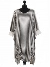 Italian Stripy Tunic Dress with Tied Hem