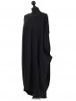 Plain Cotton Lagenlook Dress Black Side