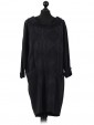 Italain Drop Neck Diamond Pattern Dress black