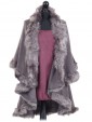 Faux Fur Double Layered Woollen Cape Mocha