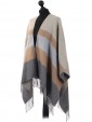 Fringed Striped Cape Grey Side