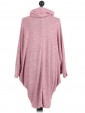 Italian Batwing Sleeves Quirky Dress Pink Back