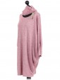 Italian Batwing Sleeves Quirky Dress Pink Side