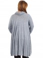 Italian Cowl Neck High Low Top Blue Back