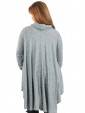 Italian Cowl Neck High Low Top Teal back