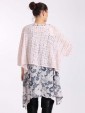Italian Floral Print Two Pieces Linen Top-Nude back