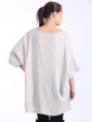 Italian Front Button Plain Cotton Top with Side Slit-Beige 3